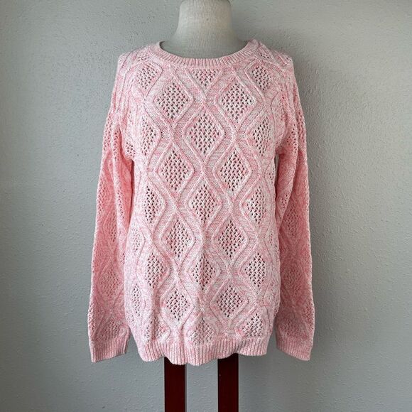 Sonoma Pink Sweater Top Size L EUC - Picture 1 of 7